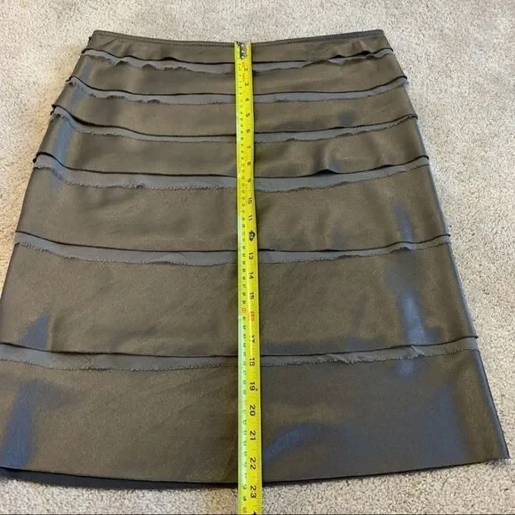 STRENESSE Gabriel Strehle Gray Layered Silk Skirt - Picture 5 of 7